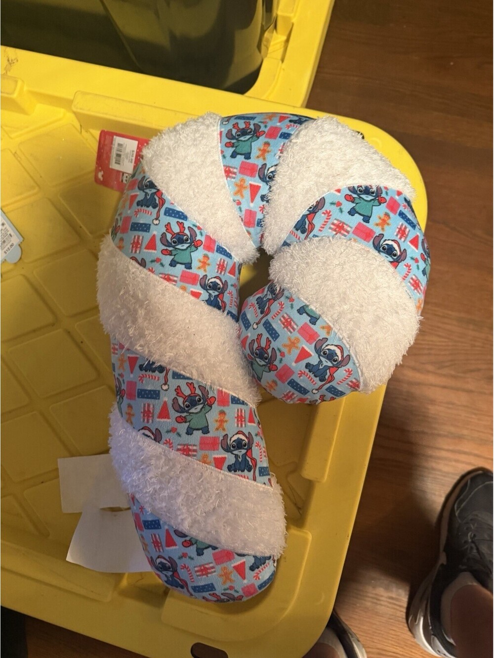Disney Stitch Candy Cane Decorative Pillow Ornament